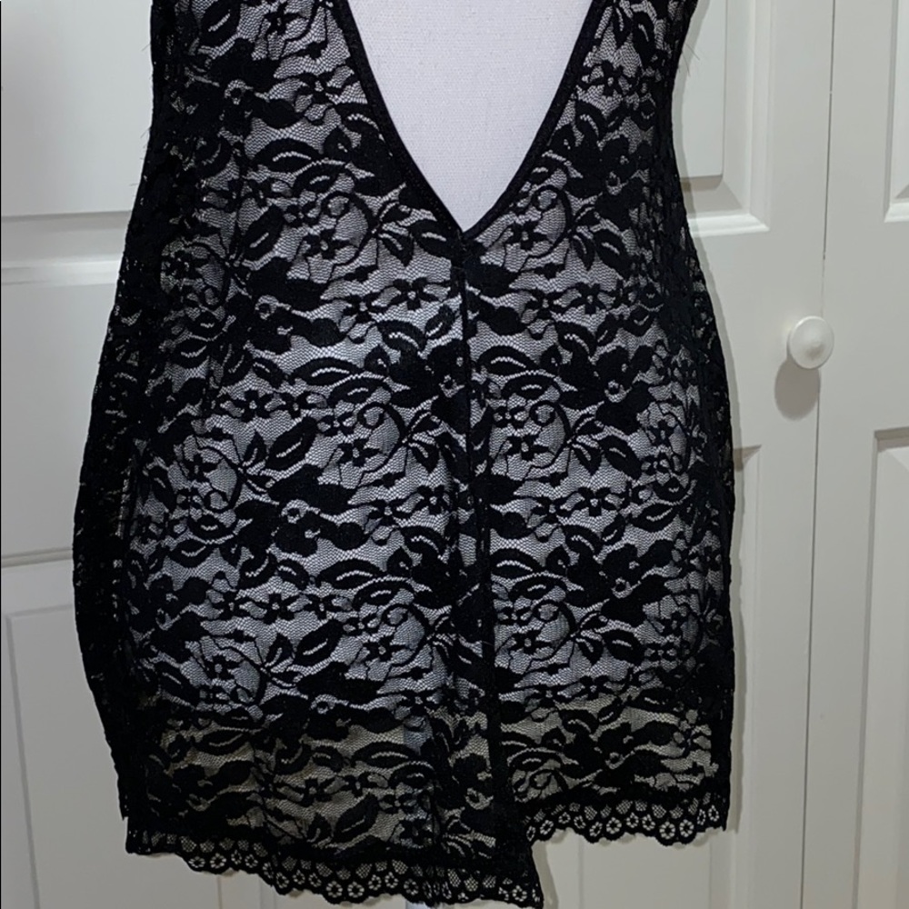 Gilligan & O'Malley Black Lace Teddy - Picture 6 of 8